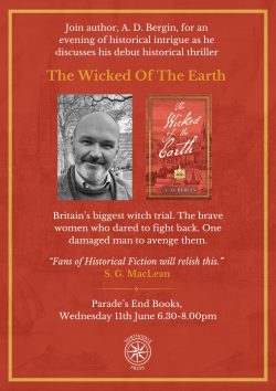 Ticket for author event with A. D. Bergin