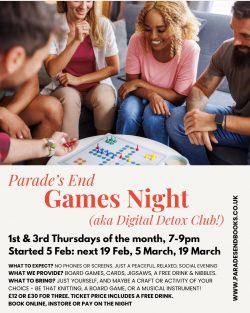 Games Night ticket 19th Feb (individual ticket)