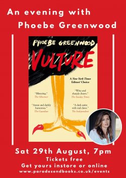 Ticket for author event with Phoebe Greenwood
