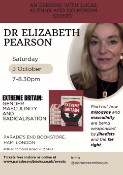 Ticket for author event with Dr Elizabeth Pearson